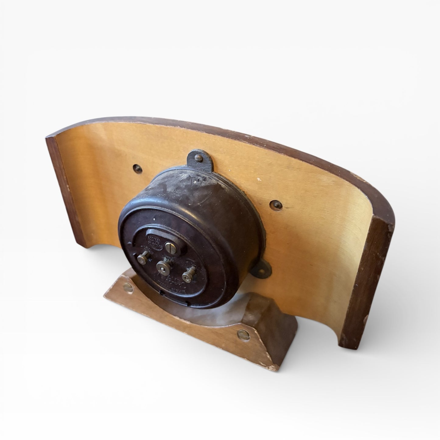 Mid-Century Metamec Mantel Clock – Brass & Wood Case, Made in England — view 6