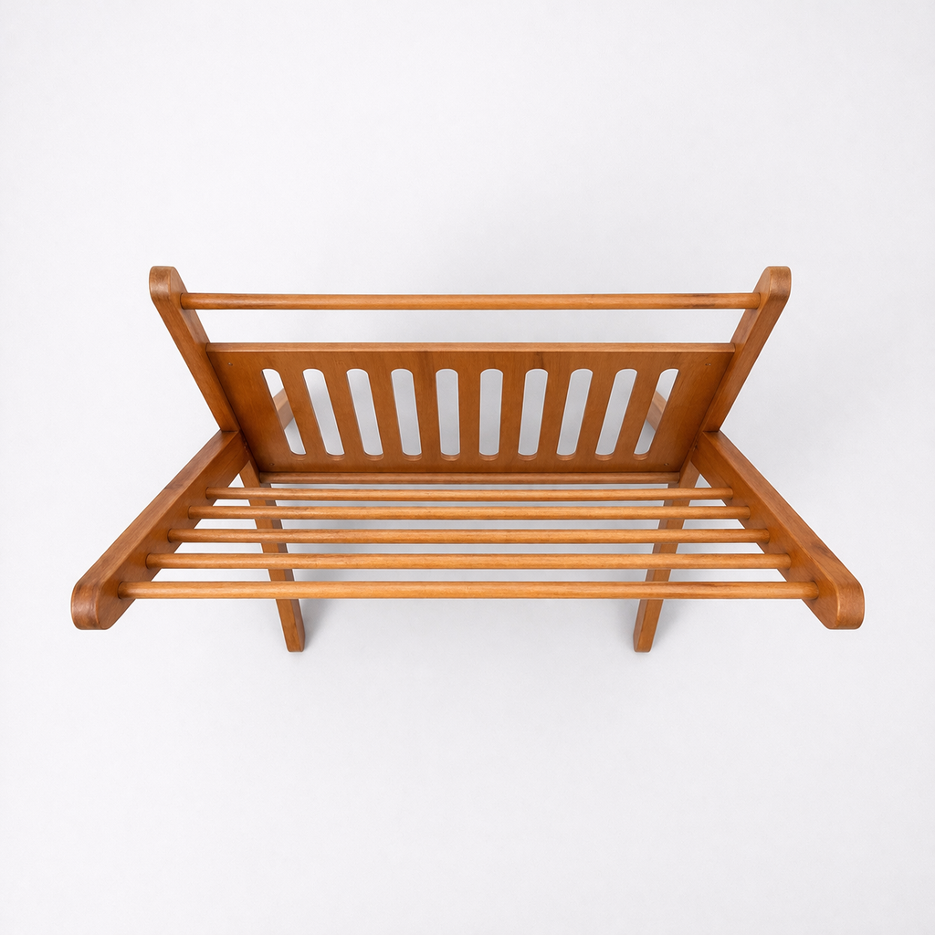 Mid Century Dutch Beech Folding Magazine Rack by Cees Braakman