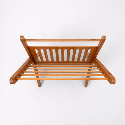 Mid Century Dutch Beech Folding Magazine Rack by Cees Braakman