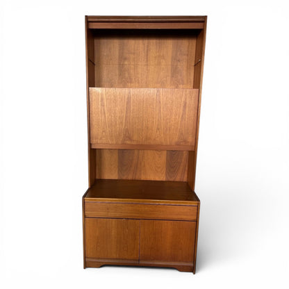 Mid Century William Lawrence Teak Drinks Cabinet Display Unit Bookcase Cocktail Bureau