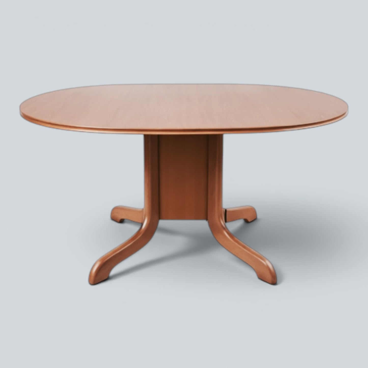 Morris of Glasgow Mid Century Teak Oval Drop Leaf Gateleg Dining Table
