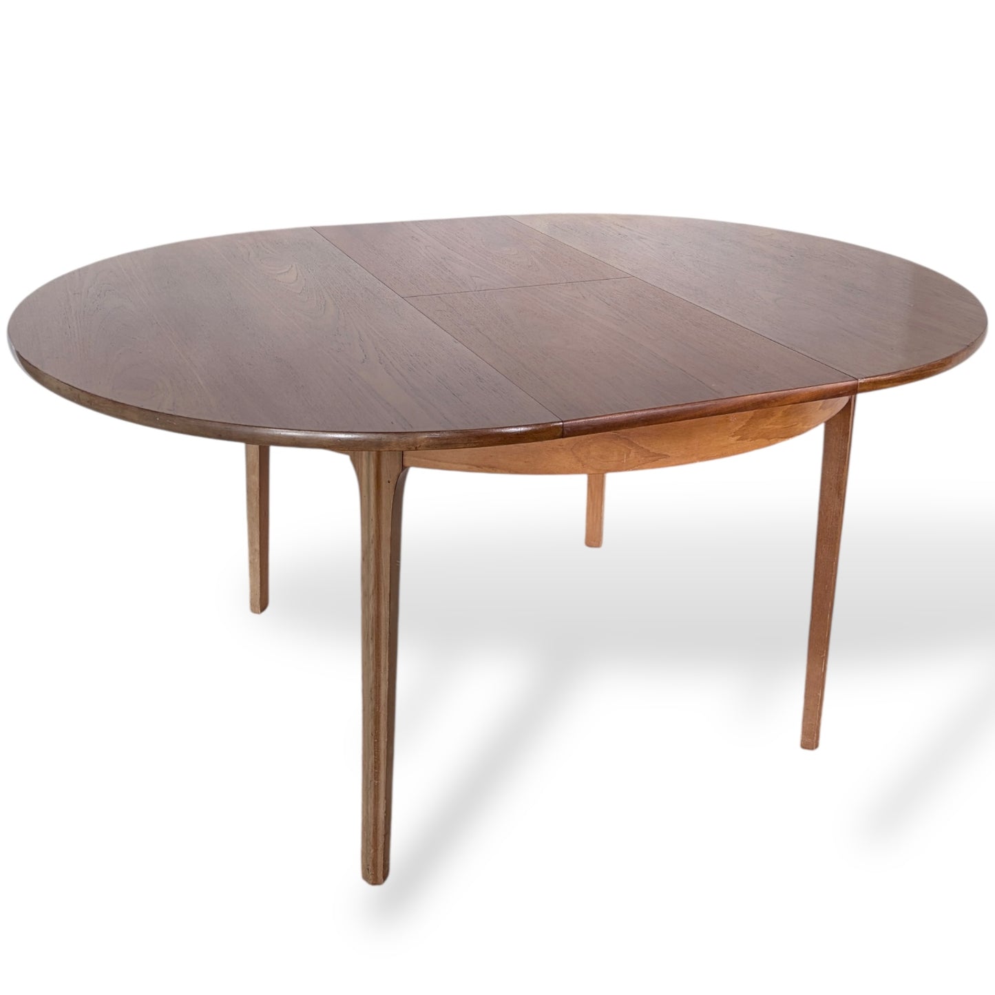 Vintage Teak Round Extending Dining Table by S Form