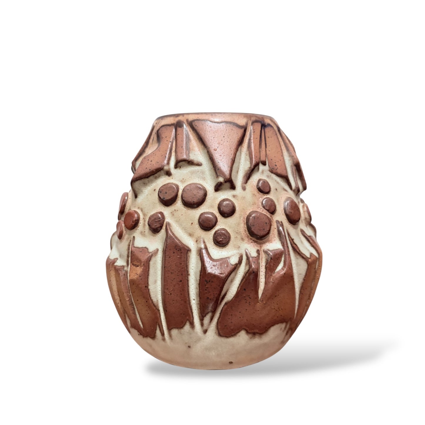 Vintage Shelf Pottery Brutalist Stoneware Vase — view 3