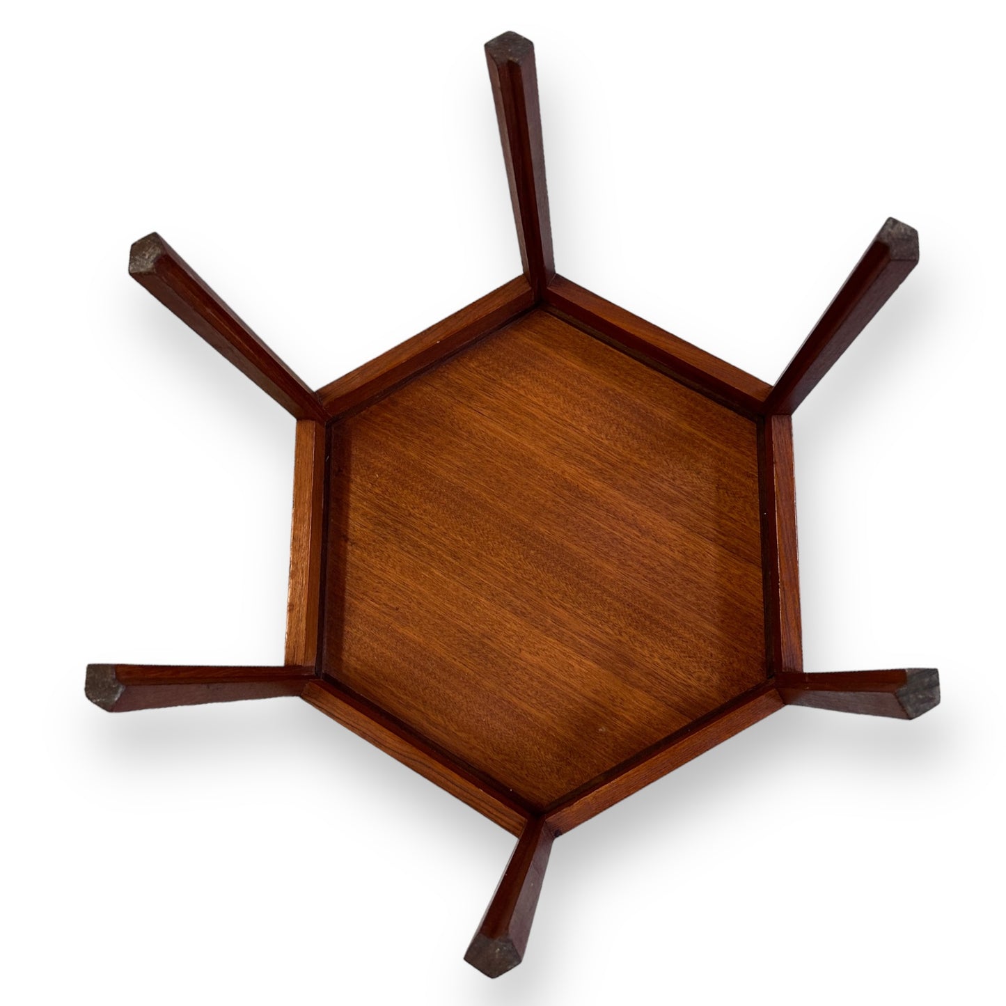 mid century hans Anderson hexagonal side table