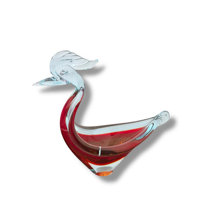 Mid-Century Murano Glass Swan Sculpture