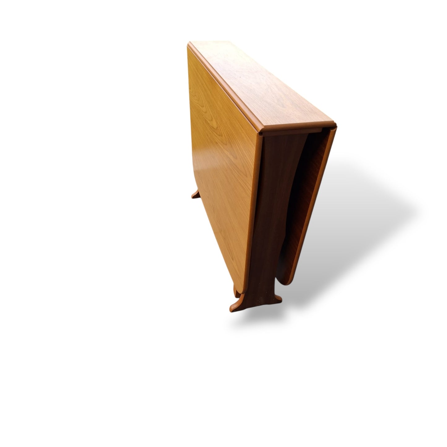 Mid Century Vintage Teak Drop Leaf Extending Dining Table — view 7