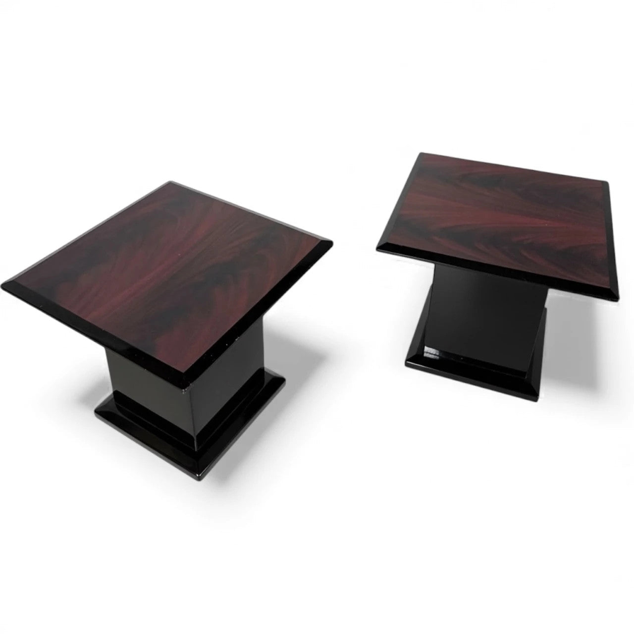 Mid-Century Space Age Rosewood & Acrylic Coffee Table Set