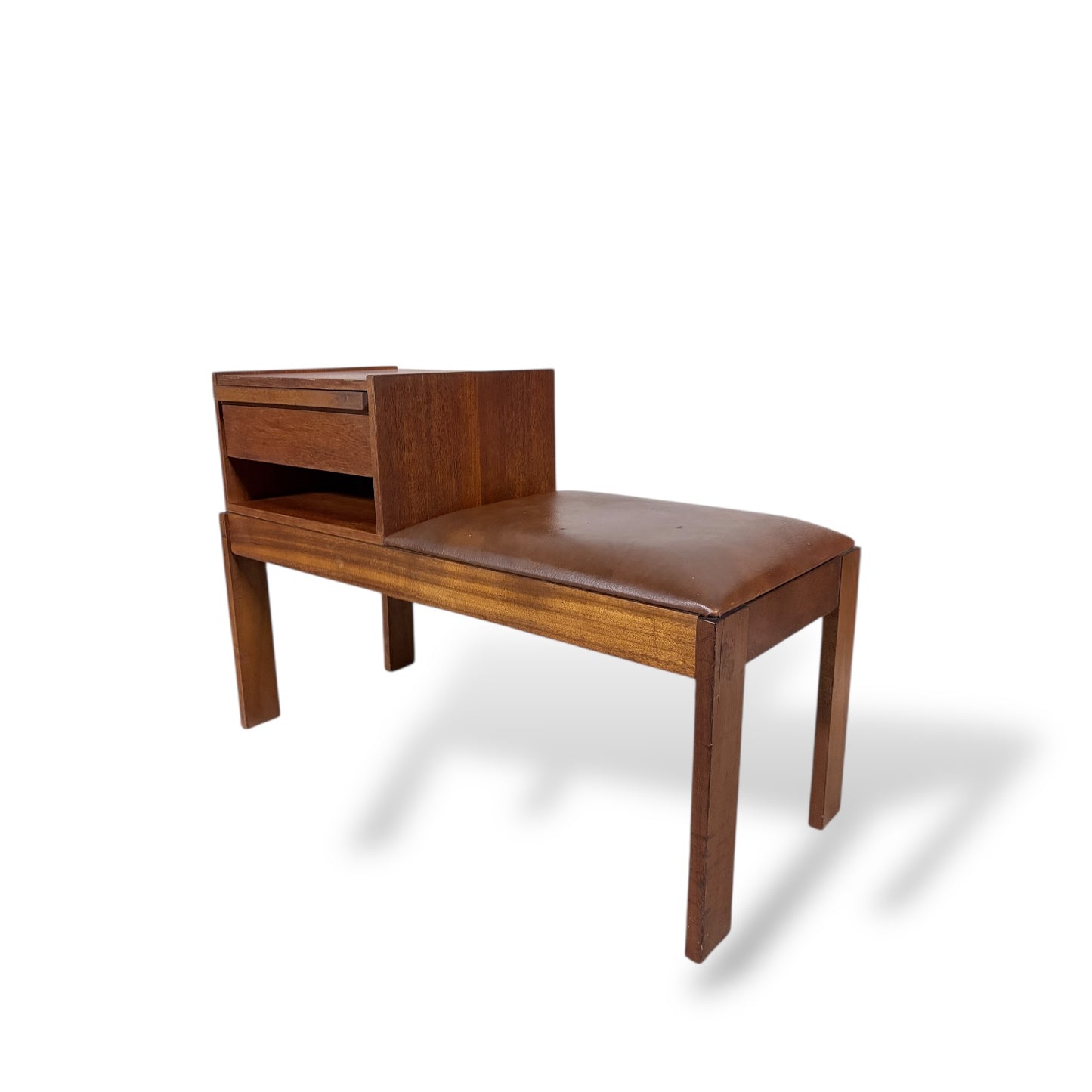 Mid Century Vintage Chippy Heath Telephone Table / Hall Bench