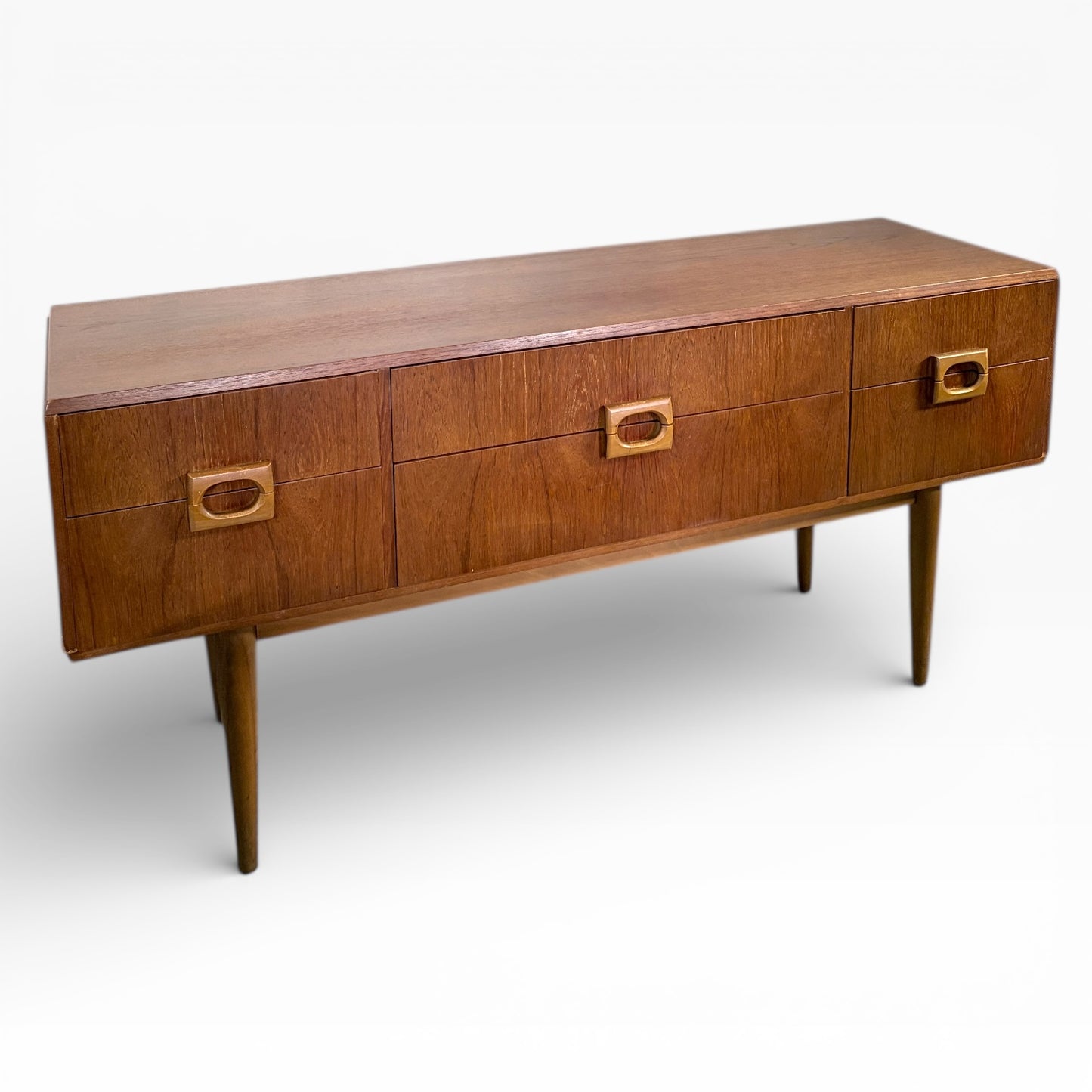 Mid Century Teak Sideboard – Danish Scandinavian Storage Unit with Drawers