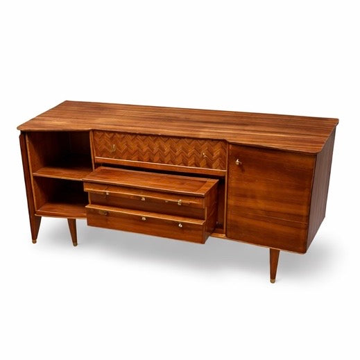 Vintage Uniflex Walnut & Teak Sideboard – Mid-Century — view 5