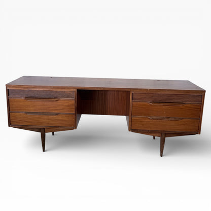 Mid-Century Low Teak Desk by White & Newton