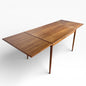 Mid Century Dining Table - Danish Draw Leaf Extending Solid Wood Table