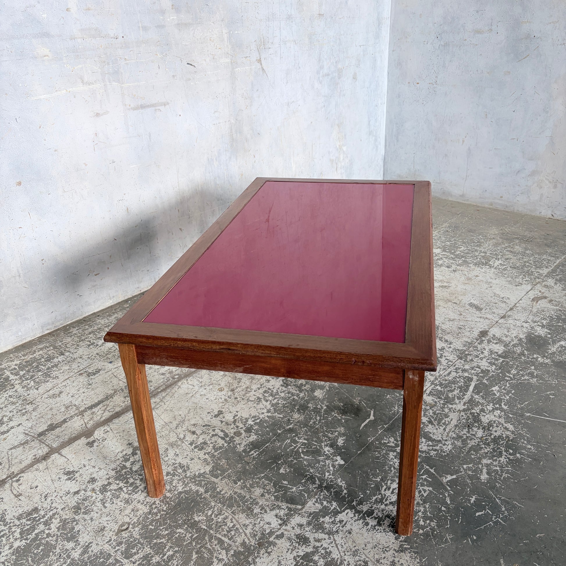Mid Century Myers Teak Coffee Table with Custom Perspex Top