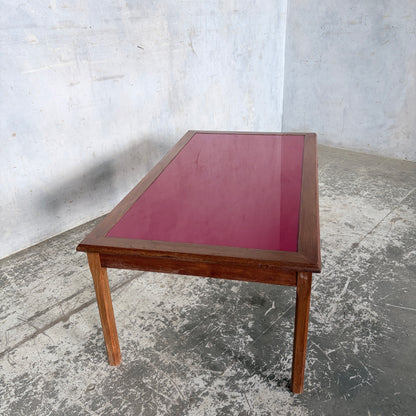 Mid Century Myers Teak Coffee Table with Custom Perspex Top
