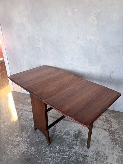 Art Deco Walnut Drop Leaf Dining Table