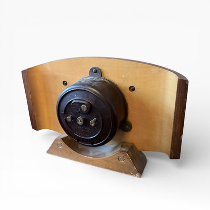 Mid-Century Metamec Mantel Clock – Brass & Wood Case, Made in England — view 5