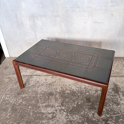 Rare Mid Century G Plan Teak & Ceramic Tile Coffee Table