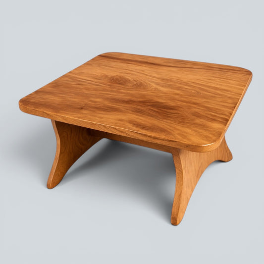 Arts & Crafts Solid Elm Coffee Table with Pegged Joinery