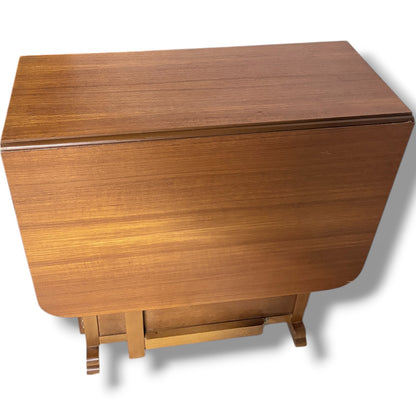 Mid-Century Dining Table - Drop-Leaf Extending Table with Built-In Storage