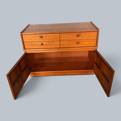 Mid-Century Nathan Teak Compact Sideboard / Media Unit
