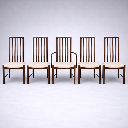 Set of 6 Danish Rosewood Dining Chairs by Boltinge