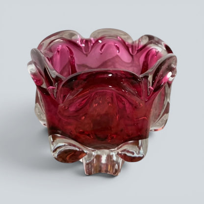 1960s Czech Sommerso Art Glass Bowl by Josef Hospodka for Chřibská