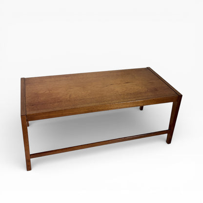 Mid-Century Teak Coffee Table with Sculpted Frame — view 5