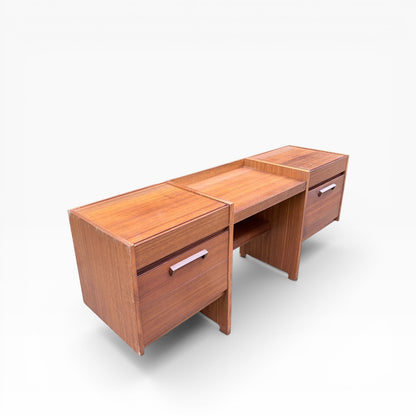 Mid Century Vintage Danish Teak Floating Desk