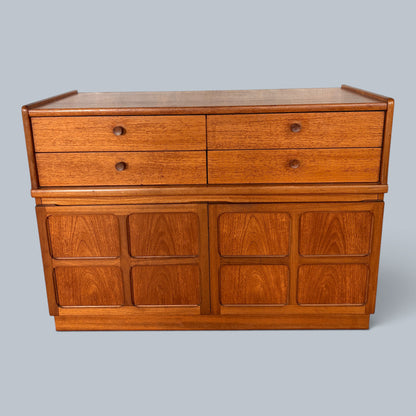 Mid-Century Nathan Teak Compact Sideboard / Media Unit