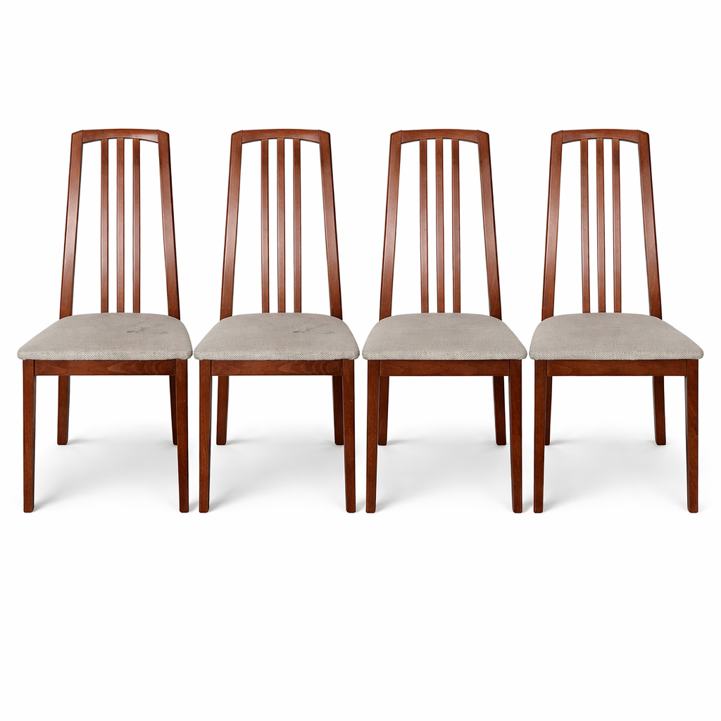 Morris of Glasgow Mid Century High Back Dining Chairs – Set of 4