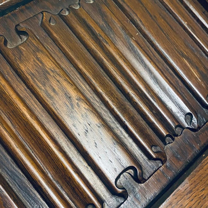 Vintage Oak Writing Bureau – Classic Secretary Desk with Fall-Front Storage Cabinet