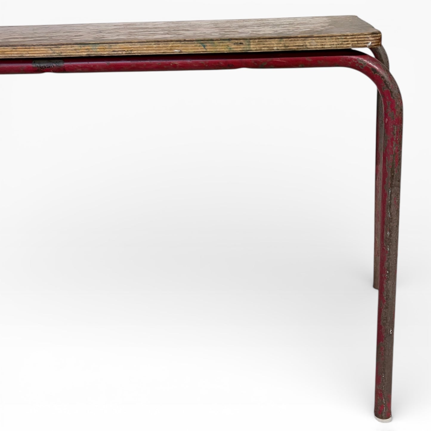 Vintage School Desk Coffee Table | Industrial Child’s Desk Table | Mid-Century Educational Furniture