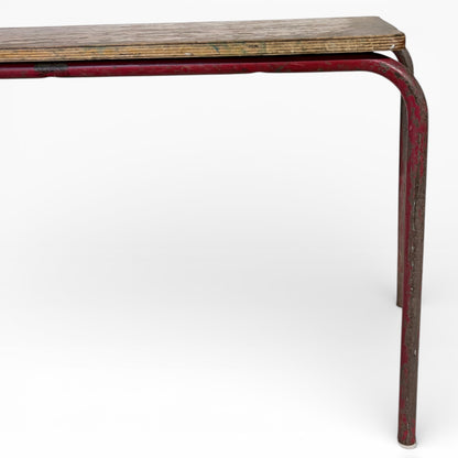 Vintage School Desk Coffee Table | Industrial Child’s Desk Table | Mid-Century Educational Furniture