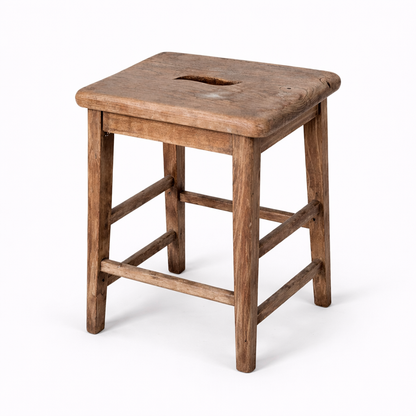 Rustic Oak & Pine Bar Stool