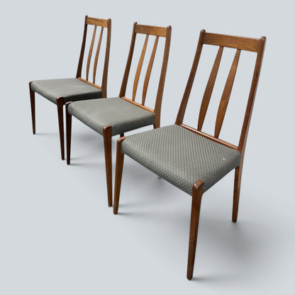 Mid Century Set of Four Danish Teak Dining Chairs by Dyrlund