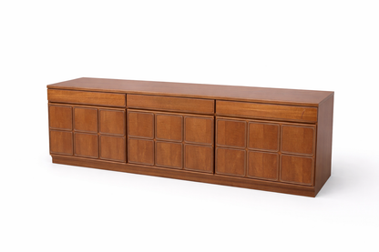 McIntosh Mid Century Teak Sideboard – Panel Front Long Low Cabinet
