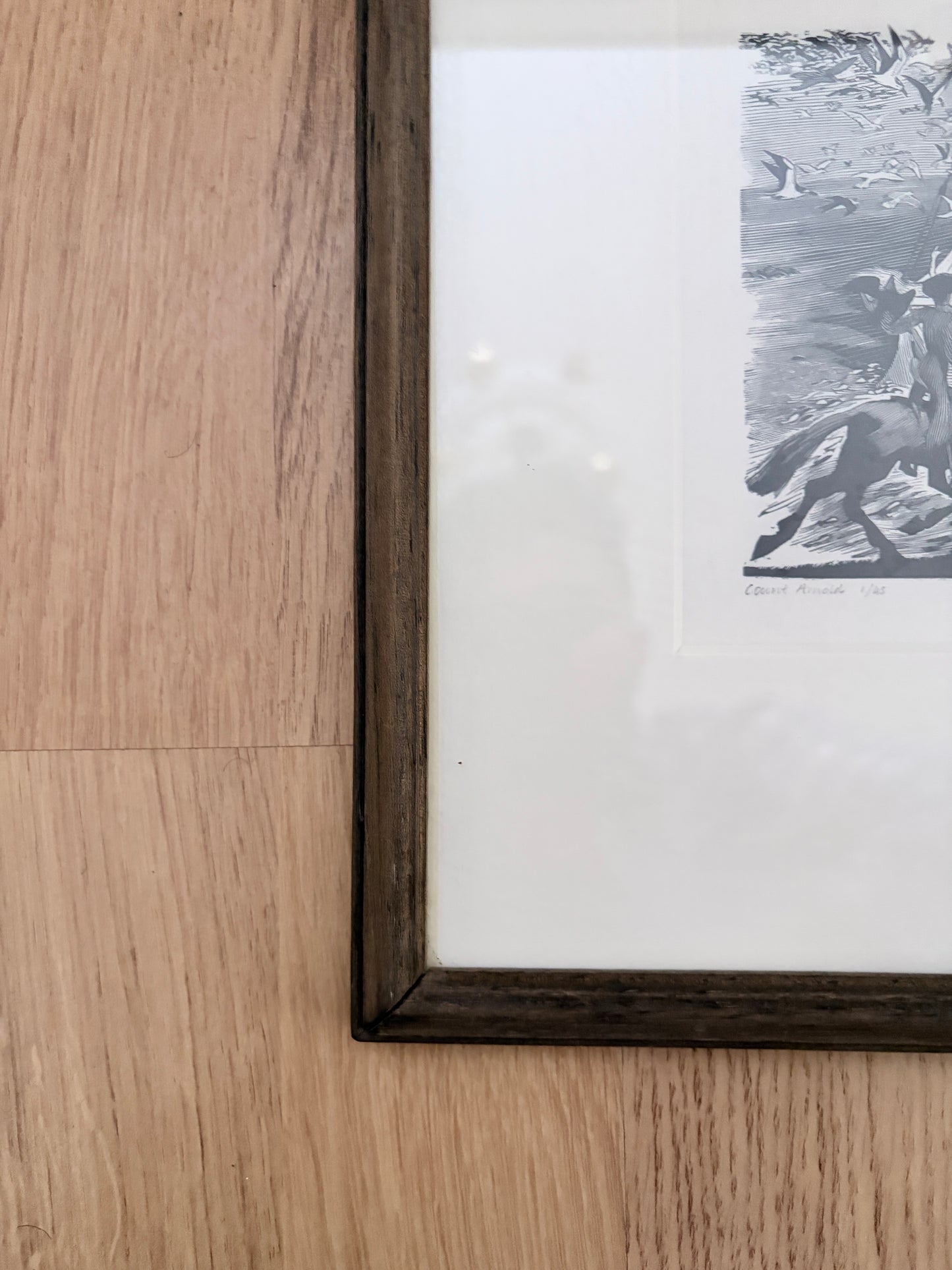 Simon Brett “Count Arnold” Woodblock Print – Vintage and Framed Limited Edition