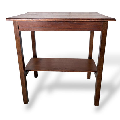 Arts & Crafts Oak Hallway Table with Shelf