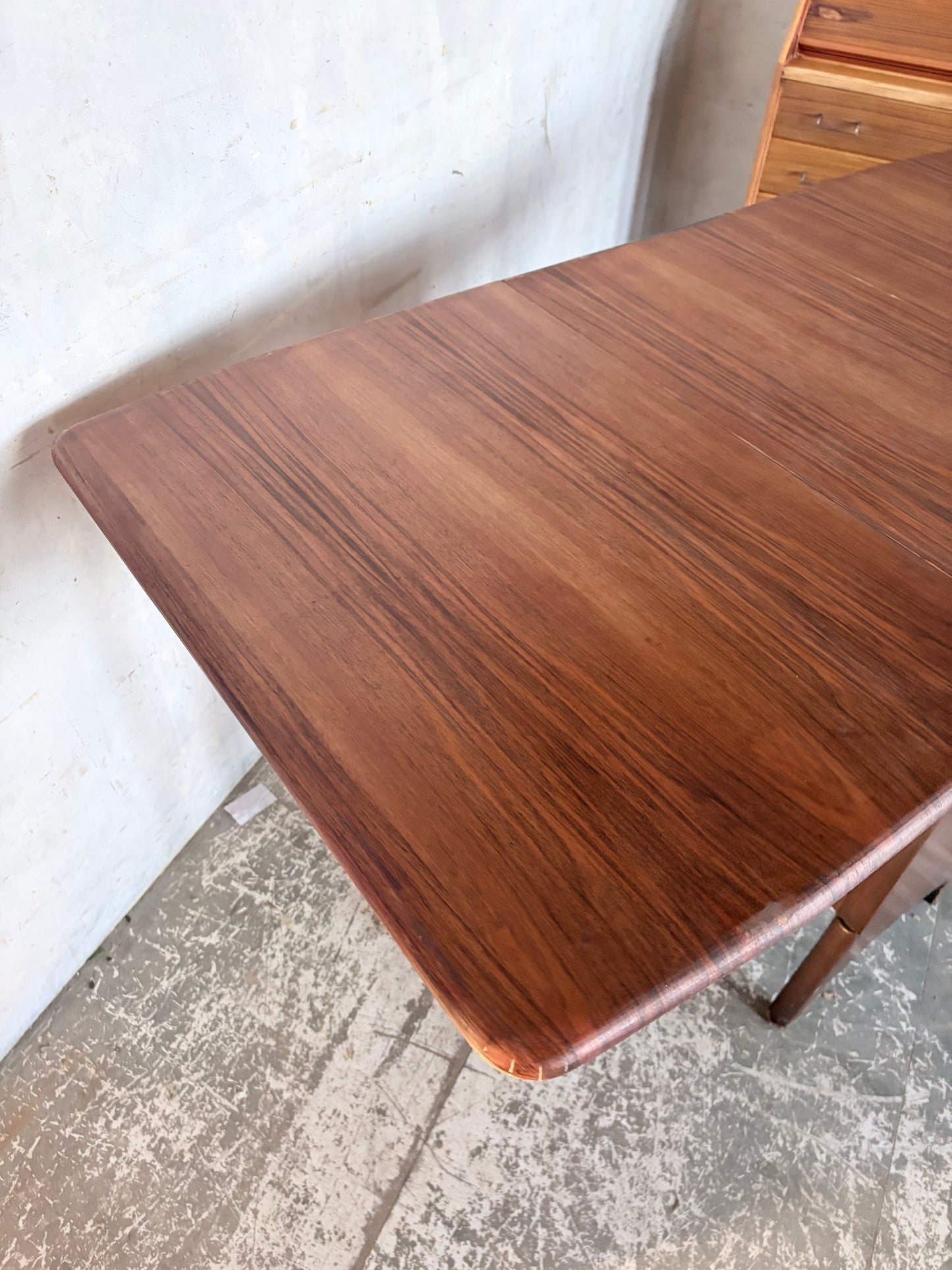 Art Deco Walnut Drop Leaf Dining Table