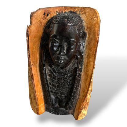 African Makonde Ebony Wood Sculpture – Hand Carved Tribal Art Statement Piece