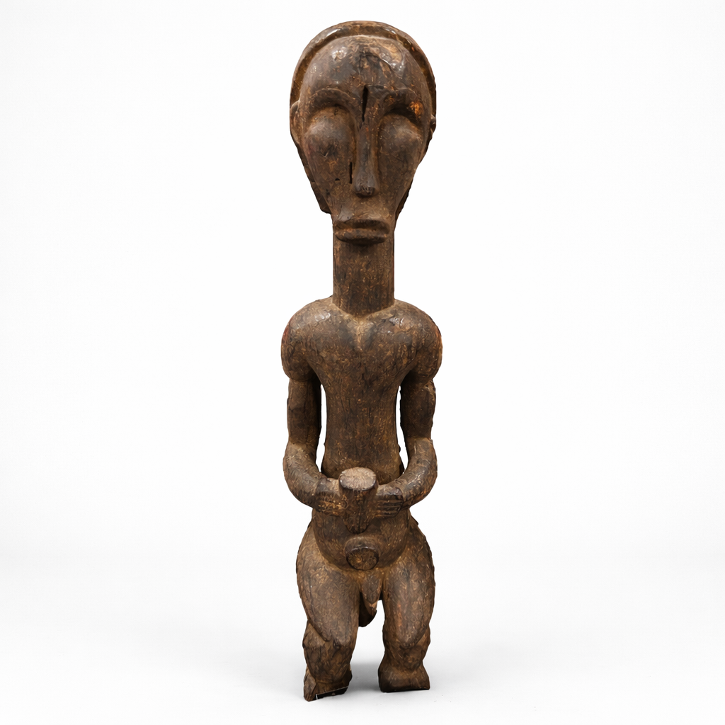 19th Century Hemba Male Ancestor Figure Mambwe Region, Democratic Republic of Congo