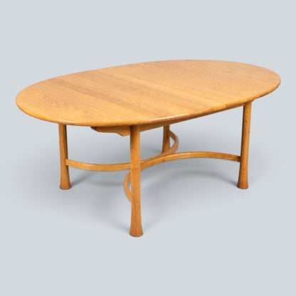 Ercol Saville Blonde Elm Oval Dining Table | Mid Century British Table