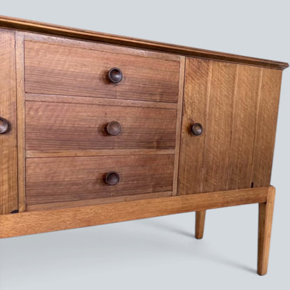 Mid Century Gordon Russell of Broadway Walnut Sideboard Cabinet