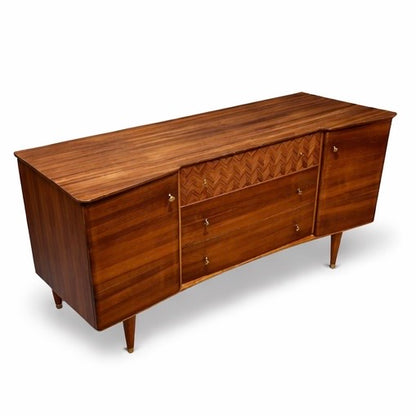 Vintage Uniflex Walnut & Teak Sideboard – Mid-Century — view 2