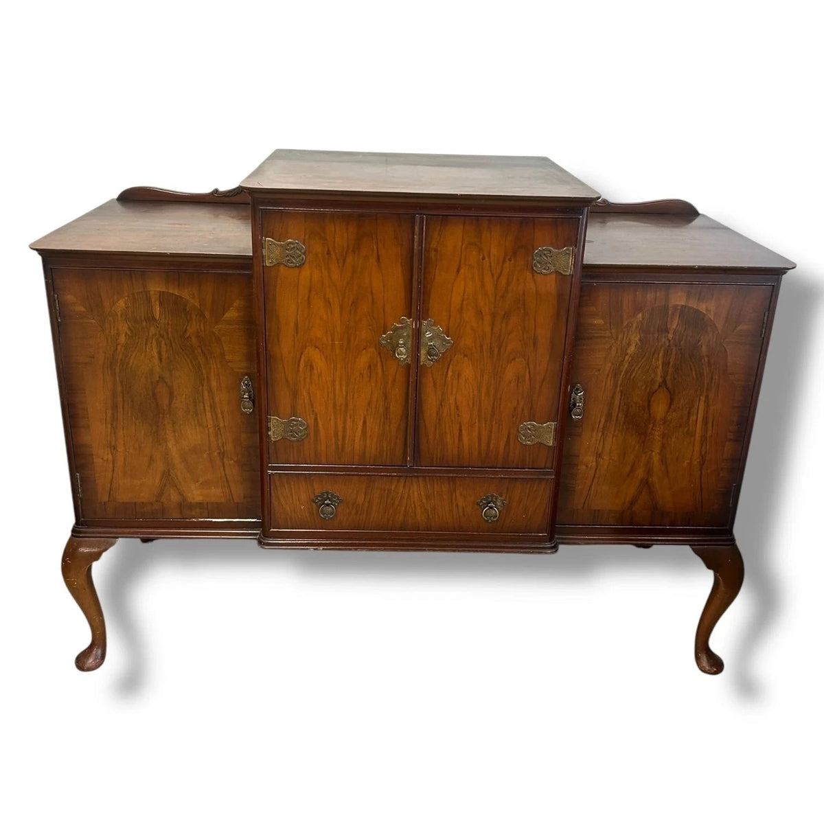 Art Deco Burr Walnut Queen Anne Drinks Cabinet Sideboard - image 6