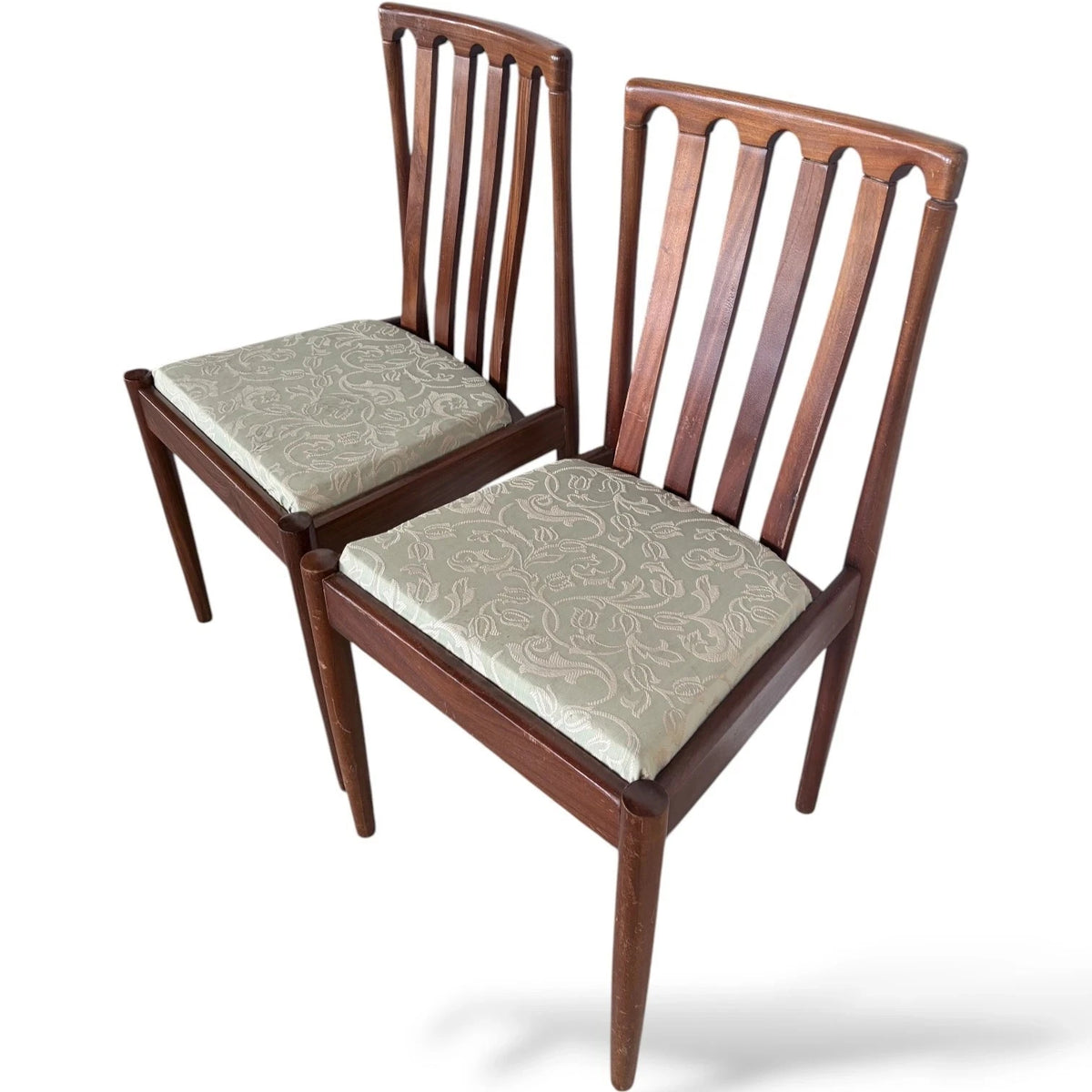 Mid Century Meredew Teak Dining Chairs with Upholstered Seats – Pair - image 7
