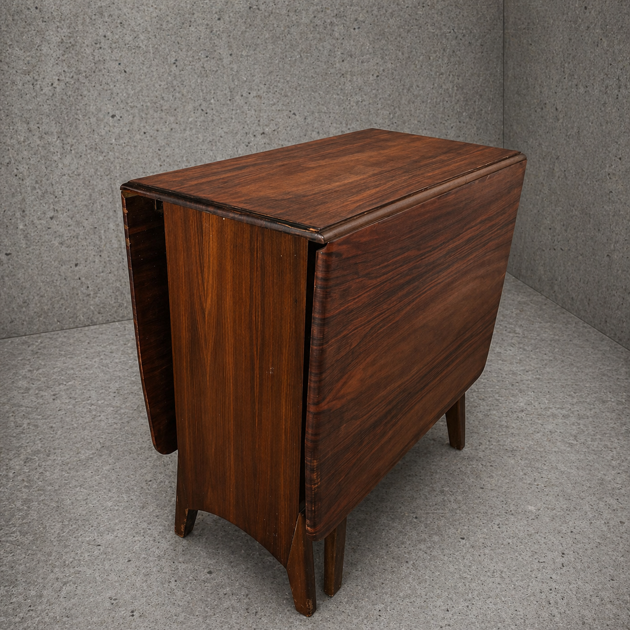 Art Deco Walnut Drop Leaf Dining Table