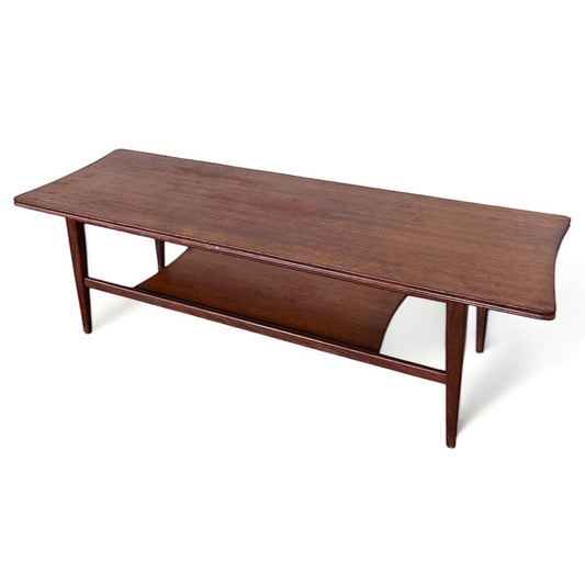 Mid Century Surfboard Teak Coffee Table by Richard Hornby