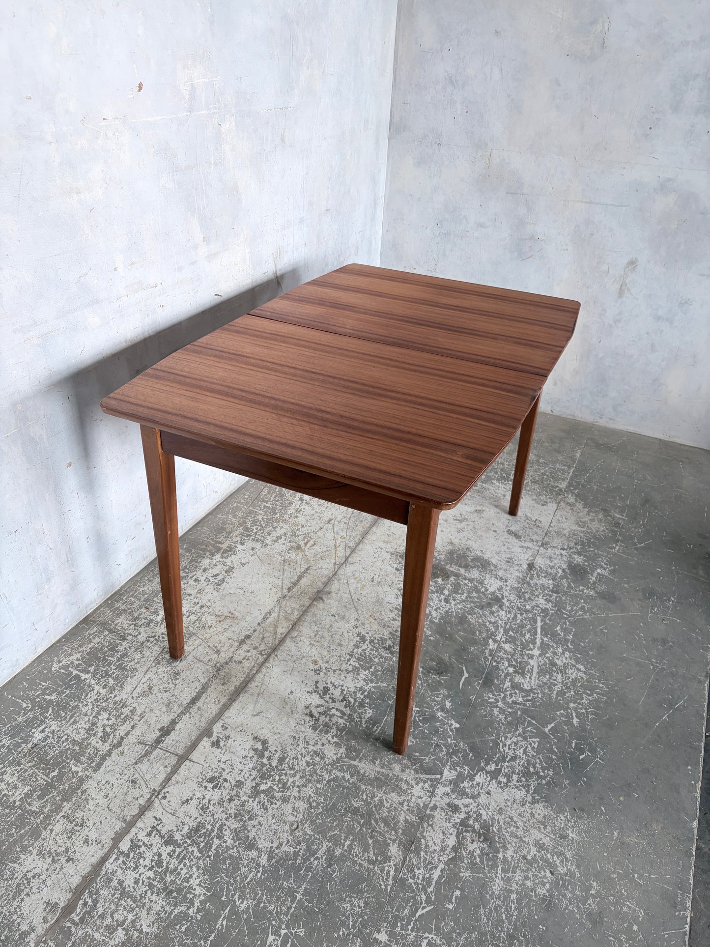 Mid Century Teak and Walnut Extending Dining Table by McIntosh