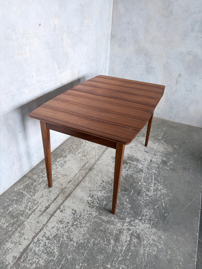 Mid Century Teak and Walnut Extending Dining Table by McIntosh